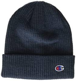 Champion Unisex-Erwachsene Logo Beanie-Mütze, Dunkelblau Heather, Einheitsgröße von Champion