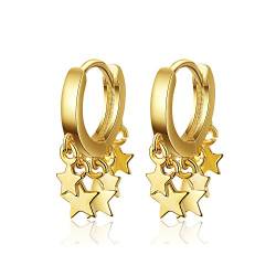 18 Karat vergoldete Sterne, Ohrringe für Frauen und Mädchen, Party-Geschenk von Chandler