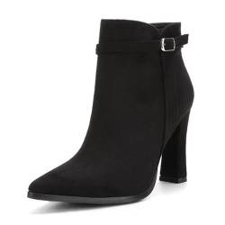 Chanpning Damen Winterstiefeletten Winter Schuhe Mädchen Schneewanderschuhe Damen Dicke Winterschuhe Damen Schnürstiefeletten Stiefeletten Damen Kurzschaft Stiefel Schlupfstiefel Kurze Stiefel von Chanpning