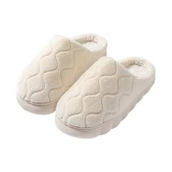 Chanpning Hausschuhe Winter Damen Ideal Als Reha-Schuh Winter Wärme Memory Foam Pantoffeln Bequem Plüsch Rutschfeste Leicht Slippers Indoor Winterhausschuhe Damen von Chanpning