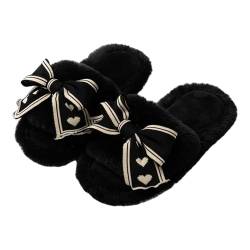 Chanpning Winter Slippers Damen Geschenk Schlüpfen Flauschige Gästehausschuhe Pantolette Winter-Plüsch Memory Foam Home Rutschfeste Slippers von Chanpning