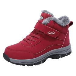 Frauen Winterschuhe Gefüttert Stiefel Unisex Turnschuhe Wasserabweisend Barfuß-Wanderschuhe für Sport Hiking Trekking Fitnessschuhe Rutschfeste Winterschuhe Barefoot Wanderstiefel Bequemer Sneaker von Chanpning