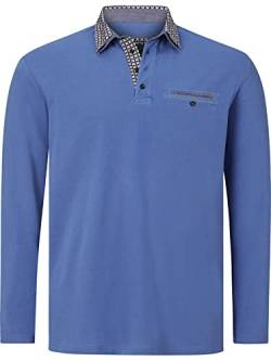 Charles Colby Herren Langarm-Poloshirt Earl Chad blau 2XL (XXL) - 60/62 von Charles Colby