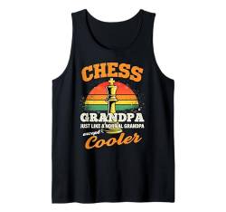 Schachopa wie ein normaler Opa außer viel cooler Tank Top von Checkmate Chess Club Funny Christmas Tee