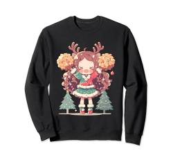 Weihnachten Rentier Cheerleader Xmas Cheerleading Sweatshirt von Cheerleading Geschenk für Cheerleader Frauen