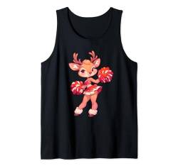 Weihnachten Rentier Cheerleader Xmas Cheerleading Tank Top von Cheerleading Geschenk für Cheerleader Frauen