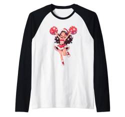 Weihnachten Cheerleading Santa Cheerleader Xmas Cheerleading Raglan von Cheerleading Geschenk für Cheerleader