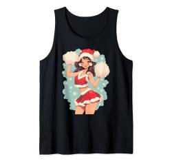 Weihnachten Cheerleading Santa Cheerleader Xmas Cheerleading Tank Top von Cheerleading Geschenk für Cheerleader