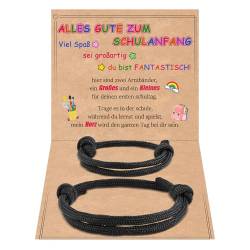 CheersLife Zurück Zur Schule Geschenke Mutter Tochter Sohn Armbänder Set für 2 Passende Erster Schultag Geschenk für Mädchen Jungen Schulanfang Armband Mutter Sohn Geschenke von CheersLife