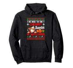 Nice To Chemist Santa Is Watching Xmas Reindeer Sweater Pullover Hoodie von Chemistry Christmas Costume