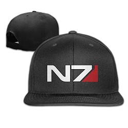 Mass Effect N7 Unisex Fashion Cool Adjustable Snapback Baseball Cap Hat One Size Black(Medium) von Chengren