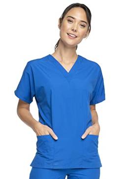 Cherokee Damen OP-Oberteil Originals - Kasack Oberteil - OP-Oberteil - Klinik-Hemd - Klinikkleid - Schlupfkasack - V-Ausschnitt - Scrubs - Medizinische Berufsbekleidung - Dunkelblau - 2XL von Cherokee