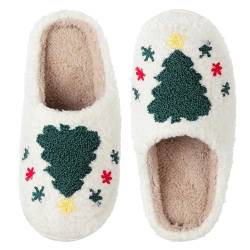 ChicSoleil Weihnachten Rentier Hausschuhe Winter Damen，Herren Plüsch Pantoffeln，Weihnachtsmann Cozy Warme Slippers,Lustige Geschenke for Weihnachten von ChicSoleil