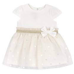 Chicco, Kleid für Neugeborene mit Tüll und Punkten, Weiß, Weiß, 74 von Chicco