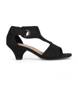 Chika10 für Damen. NEW AMIRA 02 Sandalen Neu Amira 02 schwarz (39), Stoff, 3 bis 5 cm, Klettverschluss, Lässig von Chika10