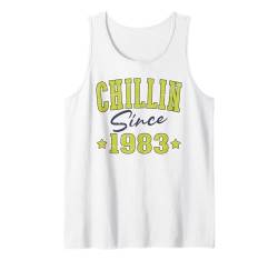 Chillin Seit 1983 Cool Varsity Geboren 1983 Geburtstag Tank Top von Chillin Birthday Apparel For Men & Women