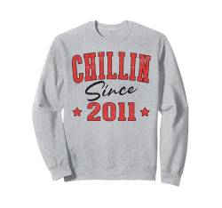 Chillin Seit 2011 Cool Varsity Geboren 2011 Geburtstag Sweatshirt von Chillin Birthday Apparel For Men & Women