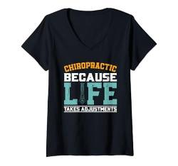 Damen Chiropraktik -Chiropraktiker T-Shirt mit V-Ausschnitt von Chiropraktiker Geschenkideen Für Frauen