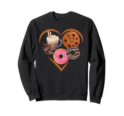 Chocolate Sweet Sugar I Love Chocolate Lover Süße Herz-T-Shirts Sweatshirt von Chocolate Naturally Sweets Addiction Sweet Lover