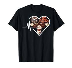 Chocolate Sweet Sugar I Love Chocolate Lover Süße Herz-T-Shirts T-Shirt von Chocolate Naturally Sweets Addiction Sweet Lover