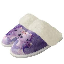 Chririnla Womens Axolotls Slipper Memory Foam Hausschuhe Bequeme Winter Hausschuhe Weiche gemütliche Hausschuhe für Schlafzimmer,40-41EU von Chririnla