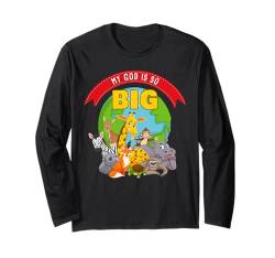 My GOD is So Big – Christian Faith Kids & Adult Animals Langarmshirt von Christian Faith Kids Bible Verse Inspiration