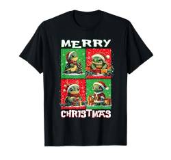 Cute Turtle Santa Animals Lover Merry Christmas Tree Lights T-Shirt von Christmas Apparel Family Men Women Kids Pajama