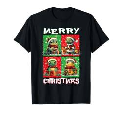 Cute Turtle Santa Animals Lover Merry Christmas Tree Lights T-Shirt von Christmas Apparel Family Men Women Kids Pajama