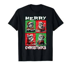 Cute Wolf Santa Animals Lover Merry Christmas Tree Lights T-Shirt von Christmas Apparel Family Men Women Kids Pajama