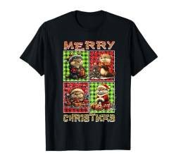 Otter Leopard Buffalo Plaid Animals Lover Merry Christmas T-Shirt von Christmas Apparel Family Men Women Kids Pajama