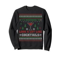 Sieht langsam aus wie Cocktails Christmas Ugly Sweatshirt von Christmas Cocktail Drinker Holiday Party Drinks