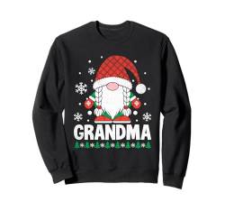 Weihnachtswichtel mit Aufschrift "Grandma Family" Sweatshirt von Christmas Family Matching X-mas Festive Holiday