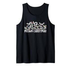 Meowy Christmas, Katzenliebhaber, Herren, Damen, Kinder, Mädchen, Weihnachtskatze Tank Top von Christmas Gifts by Art Like Wow