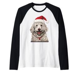 Goldendoodle Weihnachtsmannmütze, Weihnachtsparty, Xmas Pyjama Raglan von Christmas Happy Christmas