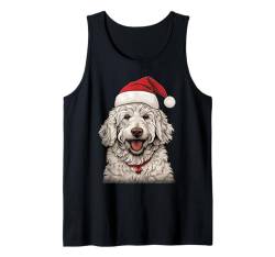 Goldendoodle Weihnachtsmannmütze, Weihnachtsparty, Xmas Pyjama Tank Top von Christmas Happy Christmas