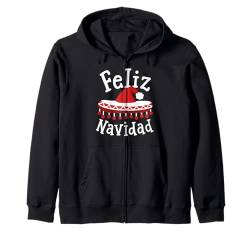 Feliz Navidad Nikolausmütze Sombrero Spanische Weihnachten Herren Damen Kapuzenjacke von Christmas Holiday Wear