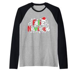 Feliz Navidad Passende Familie Spanisch Weihnachten Herren Damen Raglan von Christmas Holiday Wear