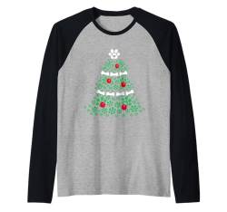 Niedlicher Weihnachtsbaum mit Hundepfote, für Welpen, Liebhaber, Männer, Frauen, Kinder Raglan von Christmas Holiday Wear