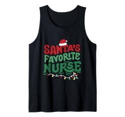 Santas Favourite Nurse Merry Christmas RN Nursing Herren Damen Tank Top von Christmas Holiday Wear