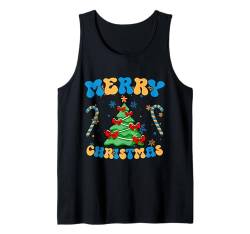 Frohe Christmas Tree Candy Süße, fetzige Weihnachtsfeiertage Tank Top von Christmas Matching Pajamas Xmas