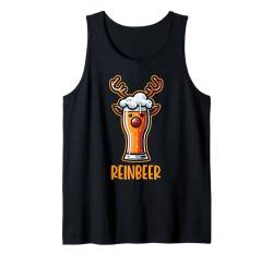 Rentier Weihnachten Rentier Lustige Biene Niedlich Groovy Christmas Xmas Tank Top von Christmas Matching Pajamas Xmas