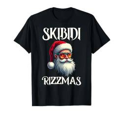 Skibidi Rizzmas Retro Frohe Weihnachten Weihnachtsmann Lustiges Weihnachtsfest T-Shirt von Christmas Matching Pajamas Xmas