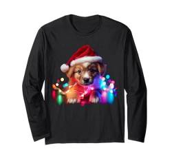 Niedliches Baby-Welpen-Tier, Weihnachtshund, Grafik Langarmshirt von Christmas Puppy Matching Family Graphics