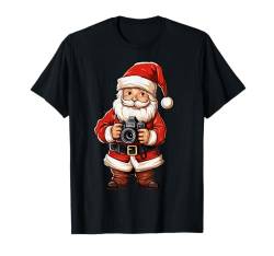 Weihnachts-Pyjama für Fotografen, Kameramann, Videofilmer T-Shirt von Christmas Santa's Hobbies Style