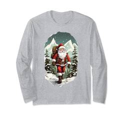 Weihnachtspyjama mit Weihnachtsmann-Motiv Langarmshirt von Christmas Santa's Hobbies Style