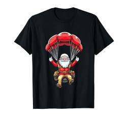 Lustiges Fallschirmsprungabenteuer Weihnachten T-Shirt von Christmas Santa's Sporting Style