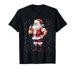 Santa Claus Bodybuilder Bodybuilding Fitness Gym Weihnachten T-Shirt von Christmas Santa's Sporting Style