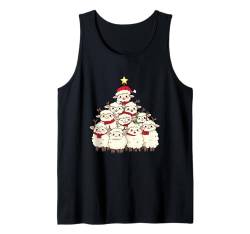 Schaf-Weihnachtsbaum, Weihnachten, Mädchen, Jungen, lustiger Weihnachtsmann Tank Top von Christmas Shirts Pajamas PJ Men Women Kids Gifts