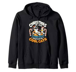 Christmas In July Chillin With The Cool Cats Kapuzenjacke von Christmas in July Santa Hawaiian Summer Gifts