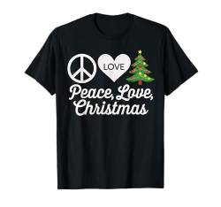 Merry Christmas Peace Love Weihnachtsbaum Familie Jungen Mädchen Kinder T-Shirt von ChristmasByAxisone2024